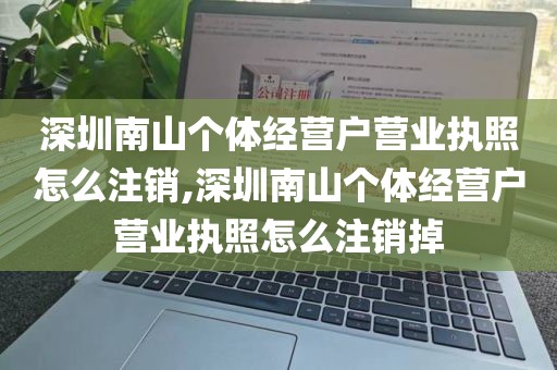 深圳南山个体经营户营业执照怎么注销,深圳南山个体经营户营业执照怎么注销掉
