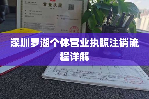深圳罗湖个体营业执照注销流程详解