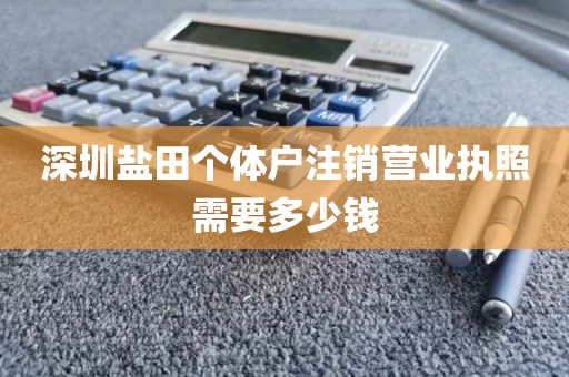 深圳盐田个体户注销营业执照需要多少钱