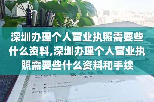 深圳办理个人营业执照需要些什么资料,深圳办理个人营业执照需要些什么资料和手续
