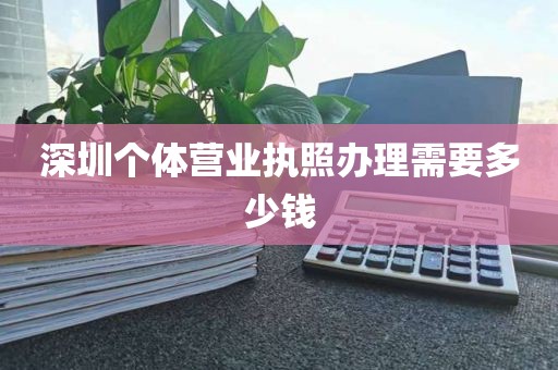 深圳个体营业执照办理需要多少钱
