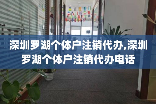 深圳罗湖个体户注销代办,深圳罗湖个体户注销代办电话