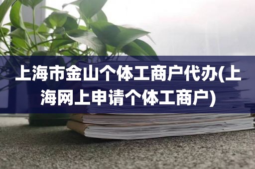 上海市金山个体工商户代办(上海网上申请个体工商户)