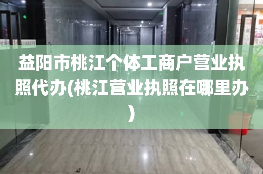 益阳市桃江个体工商户营业执照代办(桃江营业执照在哪里办)