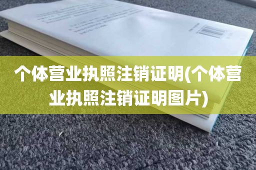 个体营业执照注销证明(个体营业执照注销证明图片)