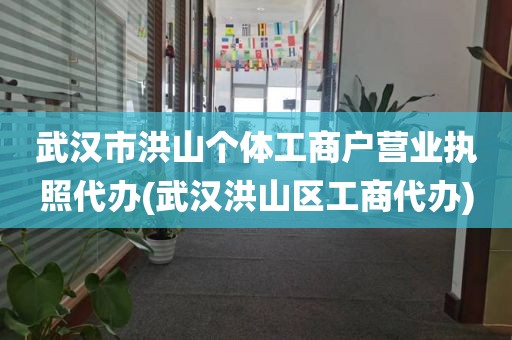 武汉市洪山个体工商户营业执照代办(武汉洪山区工商代办)