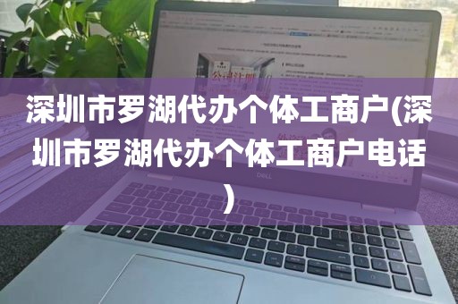 深圳市罗湖代办个体工商户(深圳市罗湖代办个体工商户电话)
