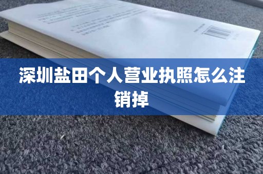 深圳盐田个人营业执照怎么注销掉