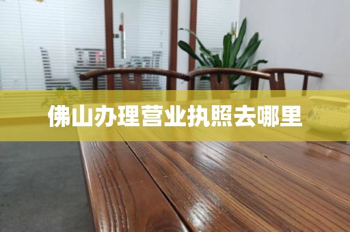 佛山办理营业执照去哪里