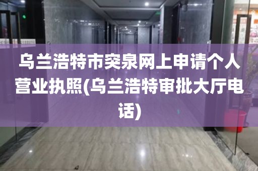 乌兰浩特市突泉网上申请个人营业执照(乌兰浩特审批大厅电话)