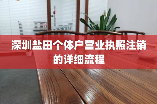 深圳盐田个体户营业执照注销的详细流程