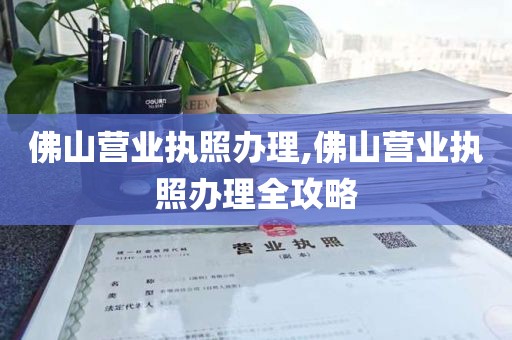 佛山营业执照办理,佛山营业执照办理全攻略