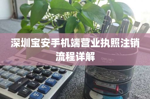 深圳宝安手机端营业执照注销流程详解