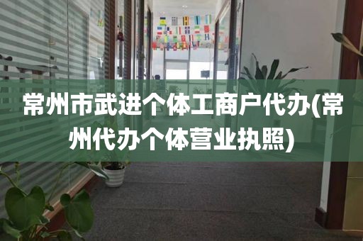 常州市武进个体工商户代办(常州代办个体营业执照)