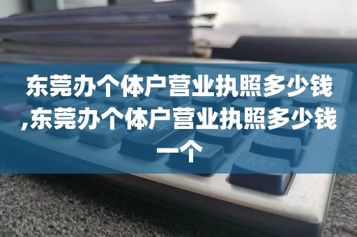 东莞办个体户营业执照多少钱,东莞办个体户营业执照多少钱一个