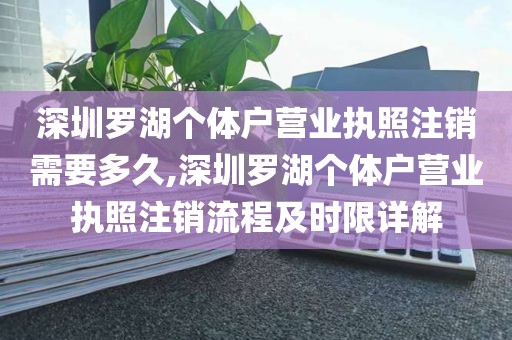 深圳罗湖个体户营业执照注销需要多久,深圳罗湖个体户营业执照注销流程及时限详解