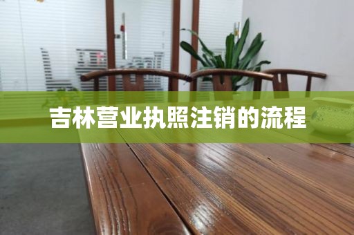 吉林营业执照注销的流程