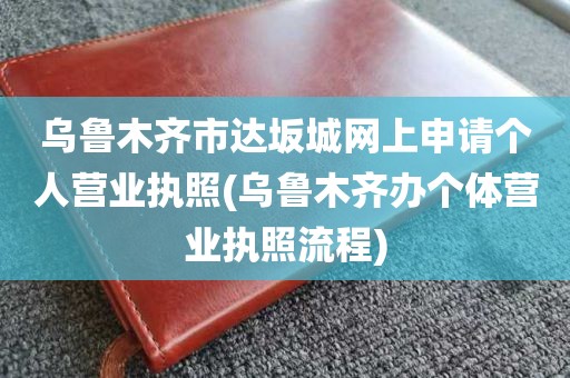 乌鲁木齐市达坂城网上申请个人营业执照(乌鲁木齐办个体营业执照流程)