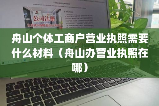 舟山个体工商户营业执照需要什么材料（舟山办营业执照在哪）