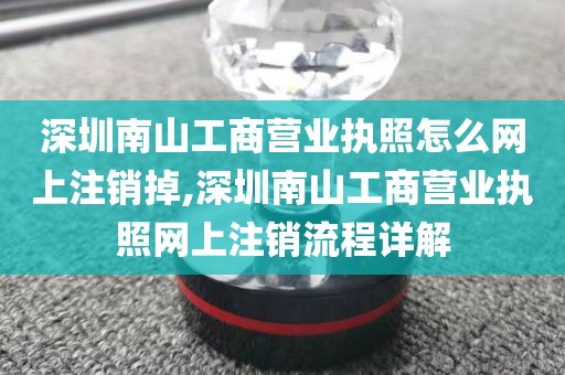 深圳南山工商营业执照怎么网上注销掉,深圳南山工商营业执照网上注销流程详解