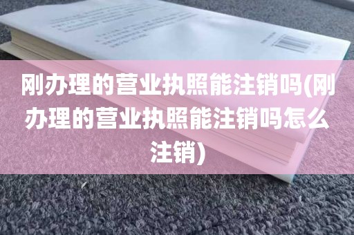 刚办理的营业执照能注销吗(刚办理的营业执照能注销吗怎么注销)