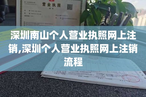 深圳南山个人营业执照网上注销,深圳个人营业执照网上注销流程