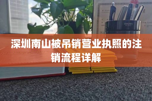 深圳南山被吊销营业执照的注销流程详解