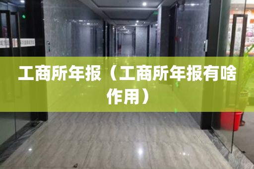 工商所年报（工商所年报有啥作用）