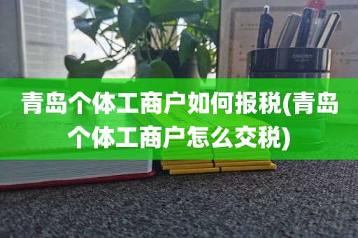 青岛个体工商户如何报税(青岛个体工商户怎么交税)
