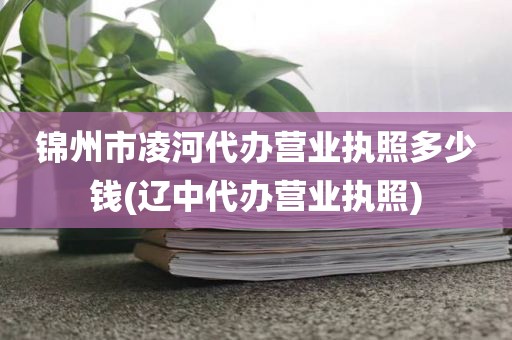 锦州市凌河代办营业执照多少钱(辽中代办营业执照)