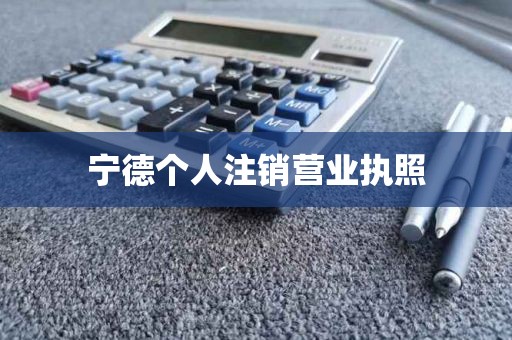 宁德个人注销营业执照