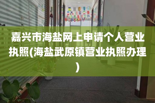 嘉兴市海盐网上申请个人营业执照(海盐武原镇营业执照办理)
