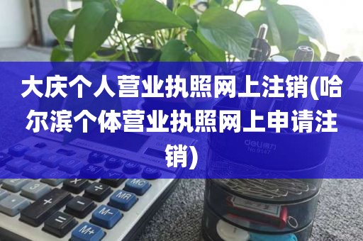大庆个人营业执照网上注销(哈尔滨个体营业执照网上申请注销)