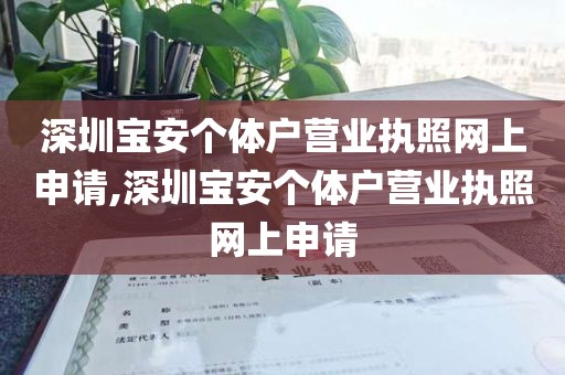 深圳宝安个体户营业执照网上申请,深圳宝安个体户营业执照网上申请