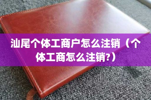 汕尾个体工商户怎么注销（个体工商怎么注销?）