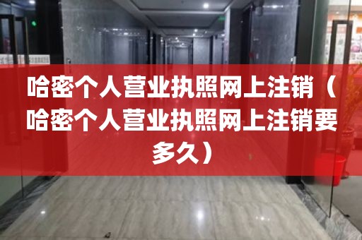 哈密个人营业执照网上注销（哈密个人营业执照网上注销要多久）