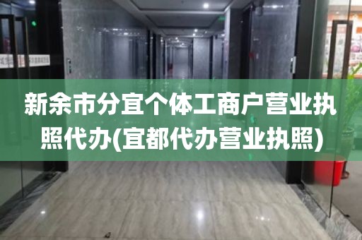 新余市分宜个体工商户营业执照代办(宜都代办营业执照)
