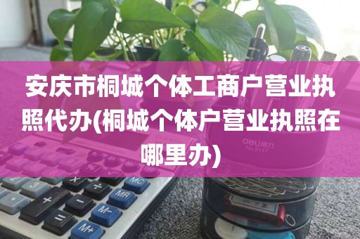 安庆市桐城个体工商户营业执照代办(桐城个体户营业执照在哪里办)