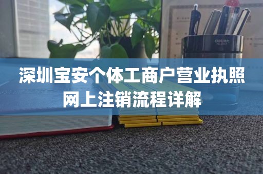 深圳宝安个体工商户营业执照网上注销流程详解