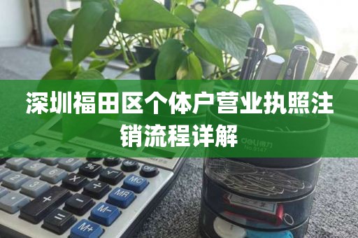 深圳福田区个体户营业执照注销流程详解