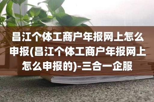 昌江个体工商户年报网上怎么申报(昌江个体工商户年报网上怎么申报的)-三合一企服