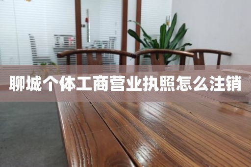 聊城个体工商营业执照怎么注销