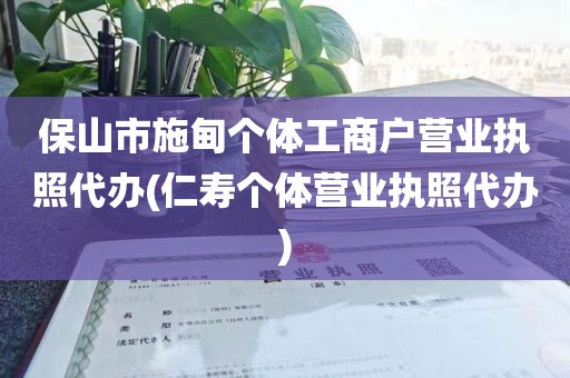 保山市施甸个体工商户营业执照代办(仁寿个体营业执照代办)