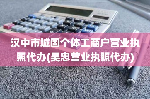 汉中市城固个体工商户营业执照代办(吴忠营业执照代办)