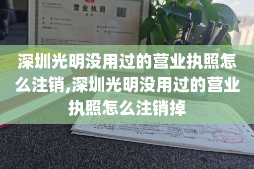 深圳光明没用过的营业执照怎么注销,深圳光明没用过的营业执照怎么注销掉