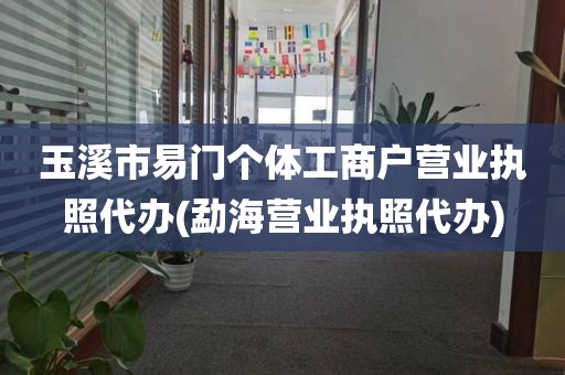玉溪市易门个体工商户营业执照代办(勐海营业执照代办)