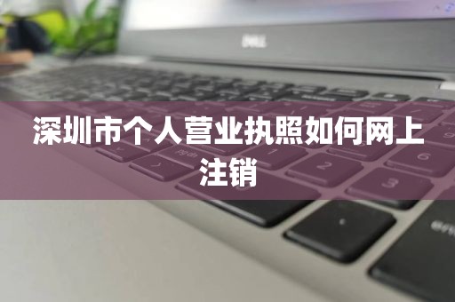 深圳市个人营业执照如何网上注销