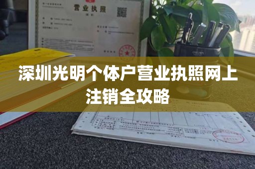 深圳光明个体户营业执照网上注销全攻略