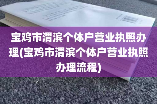 宝鸡市渭滨个体户营业执照办理(宝鸡市渭滨个体户营业执照办理流程)