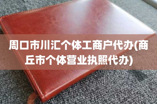 周口市川汇个体工商户代办(商丘市个体营业执照代办)
